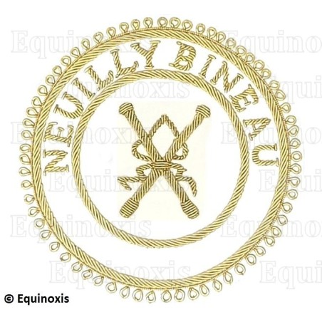 Badge / Macaron GLNF – Grande tenue provinciale – Grand Directeur des Cérémonies – Neuilly Bineau – Brodé main